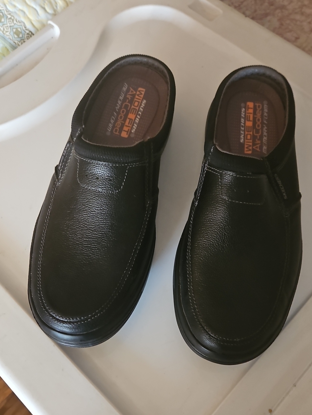 Skechers Men's Black Slip-On Casual Loafers